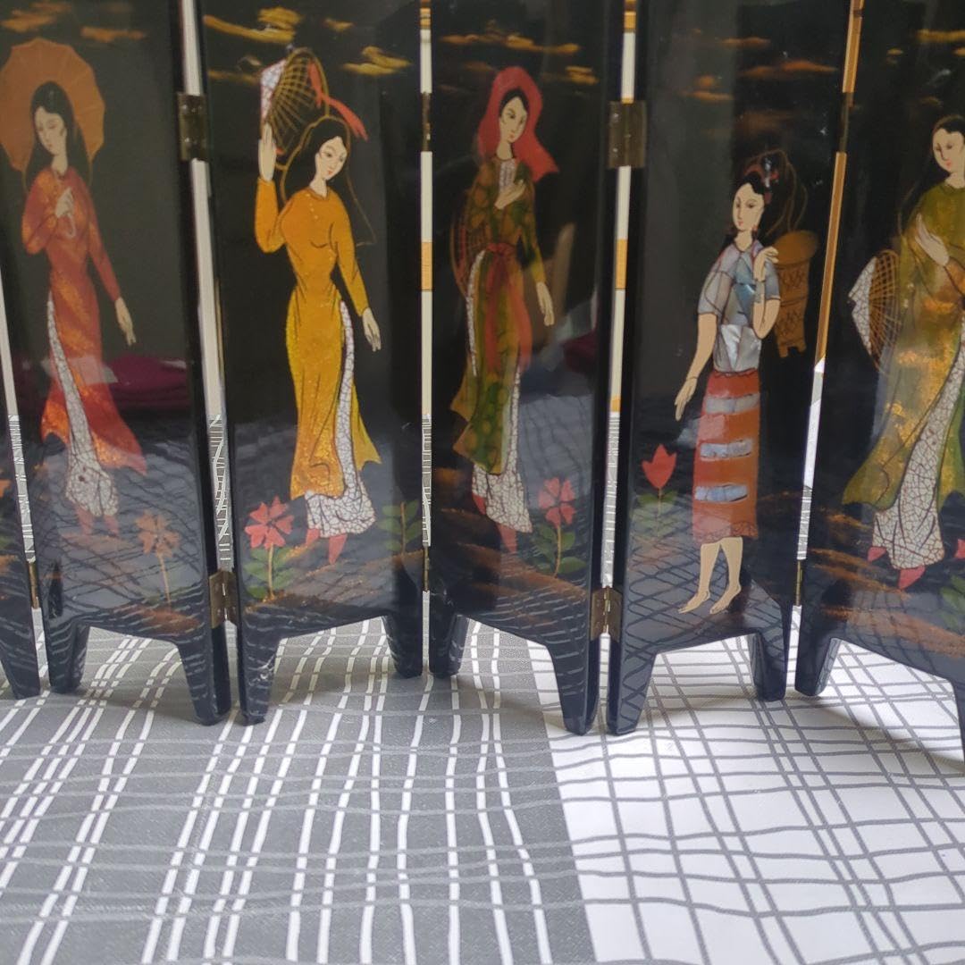 Amazon.co.jp: 螺鈿細工 卓上 屏風 韓国 漆器 金魚 人 : ホーム＆キッチン